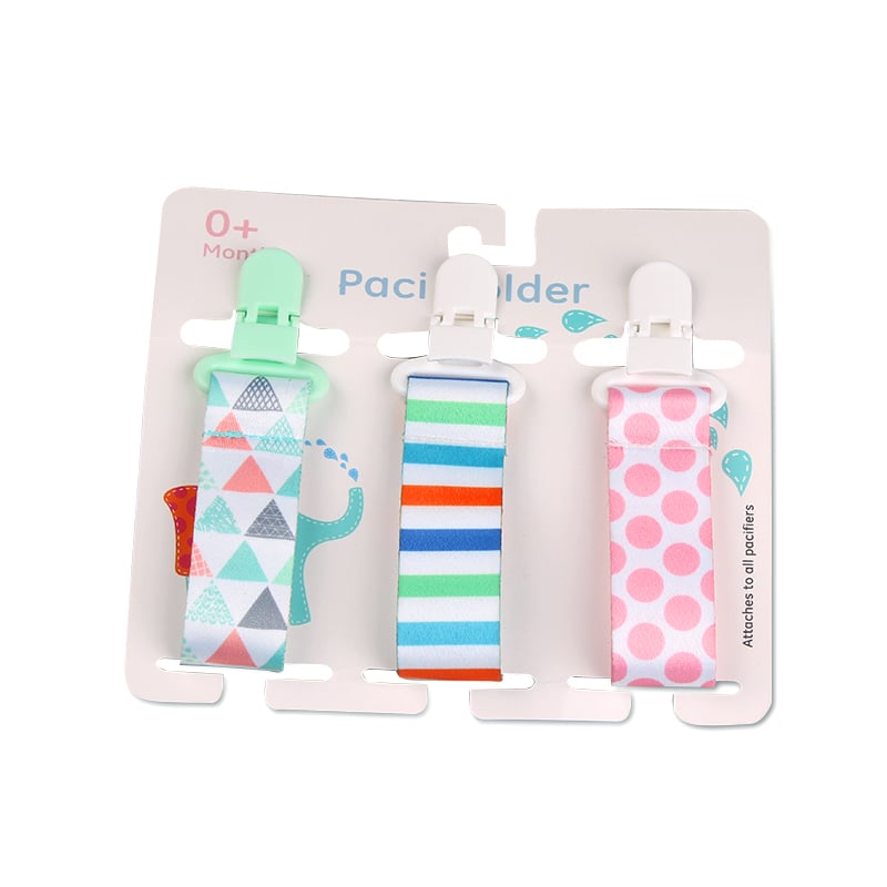 Cartoon Pattern Baby Pacifier Teether - Pack of 3