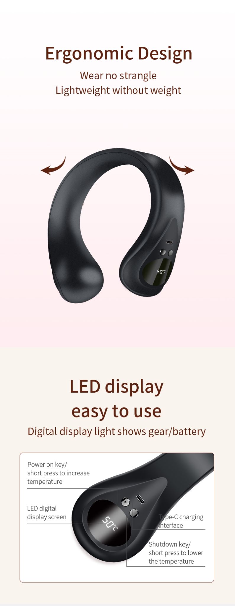 Neck Warmer Electric Neck Heater Heated Scarf Neck Wrap