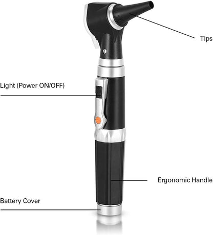 Magnification Diagnostic Ear Scope with LED Direct Illumination Light