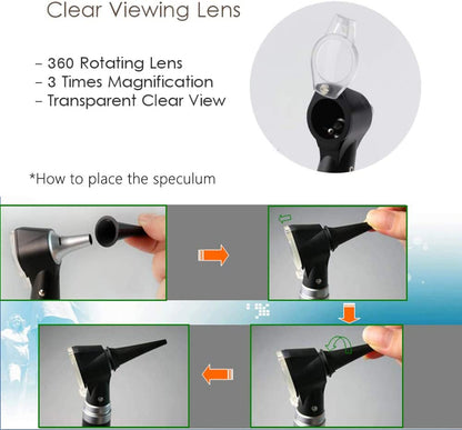 Magnification Diagnostic Ear Scope with LED Direct Illumination Light