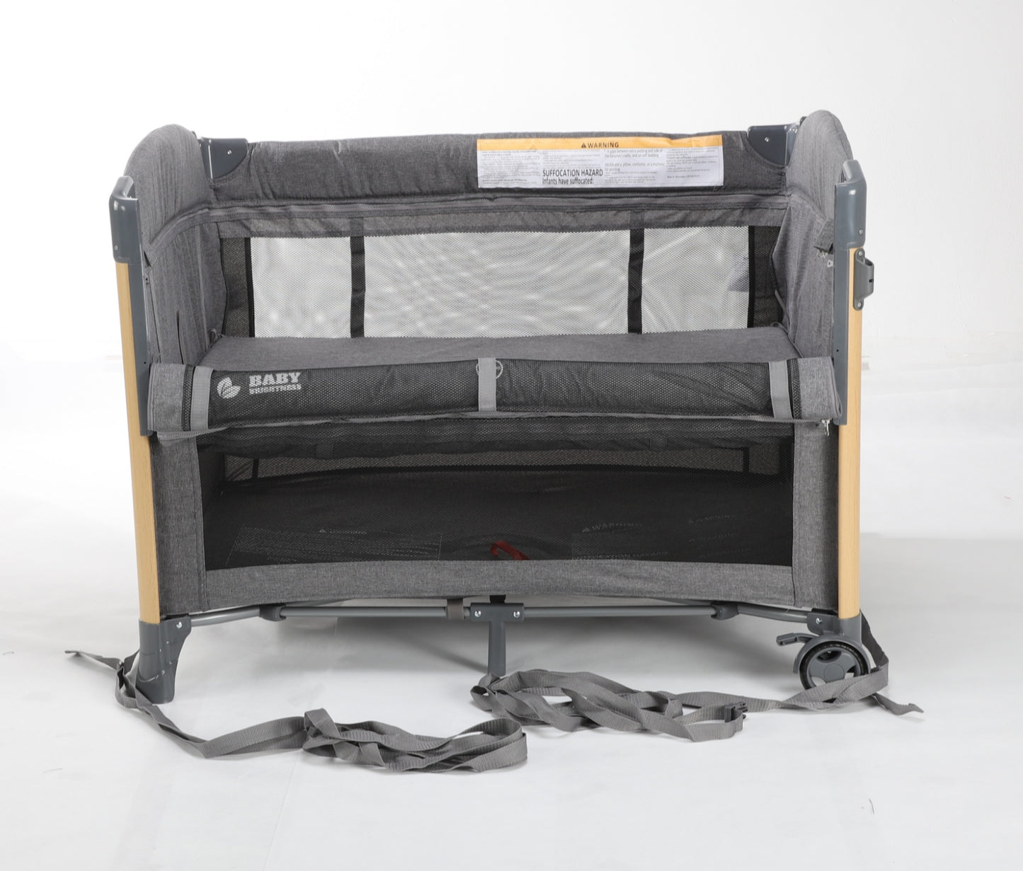 Baby Brightness 4 in 1  Baby Portacot Grey