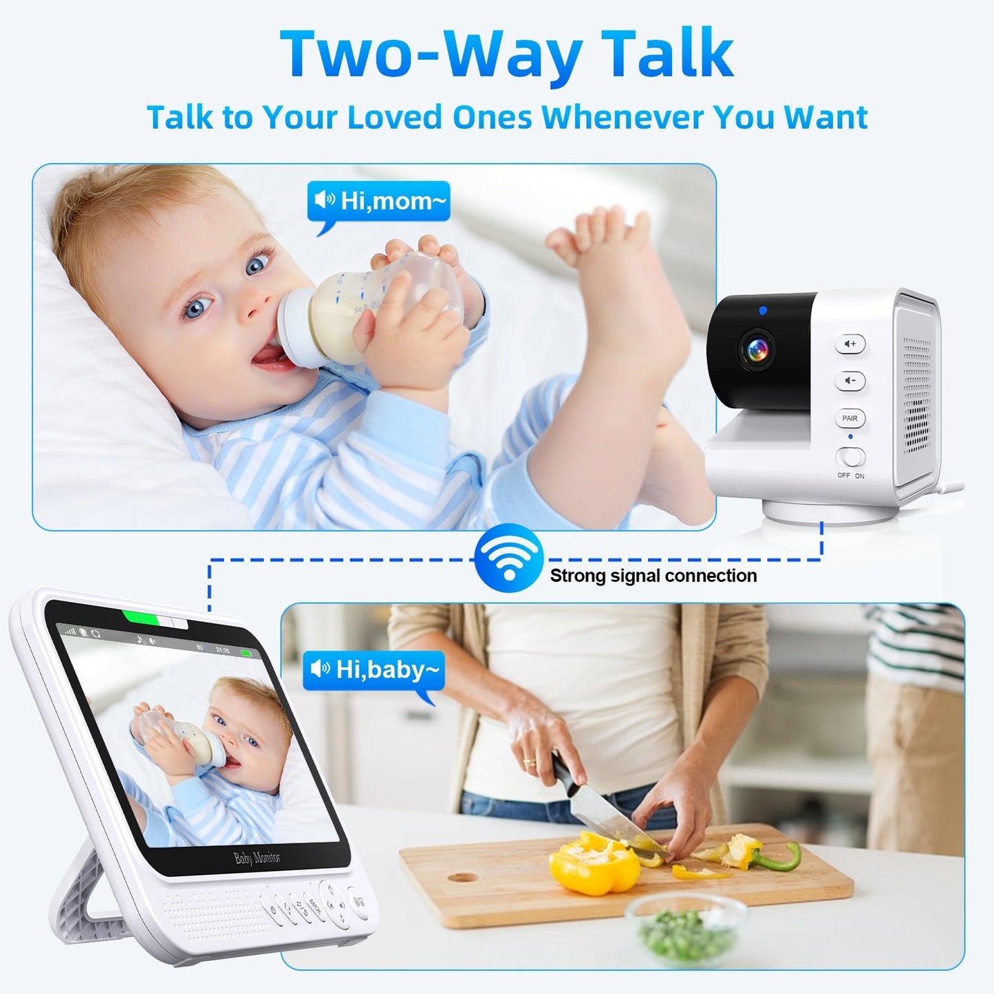 7”LCD HD Pan & Tilt Infrared Night Vision Baby Monitor - image 8