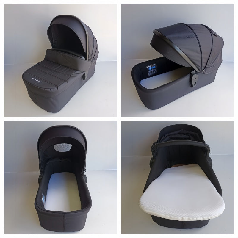 Newborn Pram – Palms 1+ Stroller with Bassinet, Car Seat and ISOFIX Base (Black)