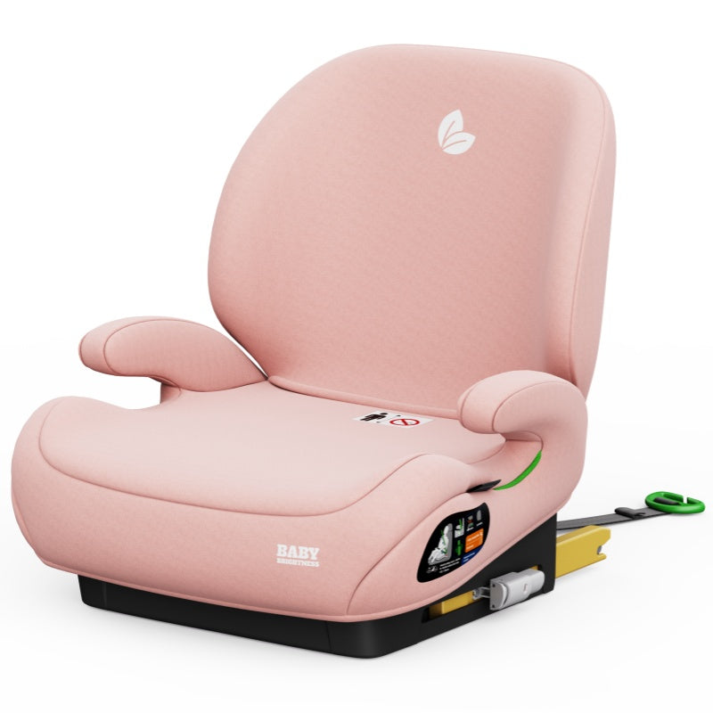 Pre-order Baby Brightness CloudLift Pro Half Booster Seat with ISOFIX and Backrest - Pink