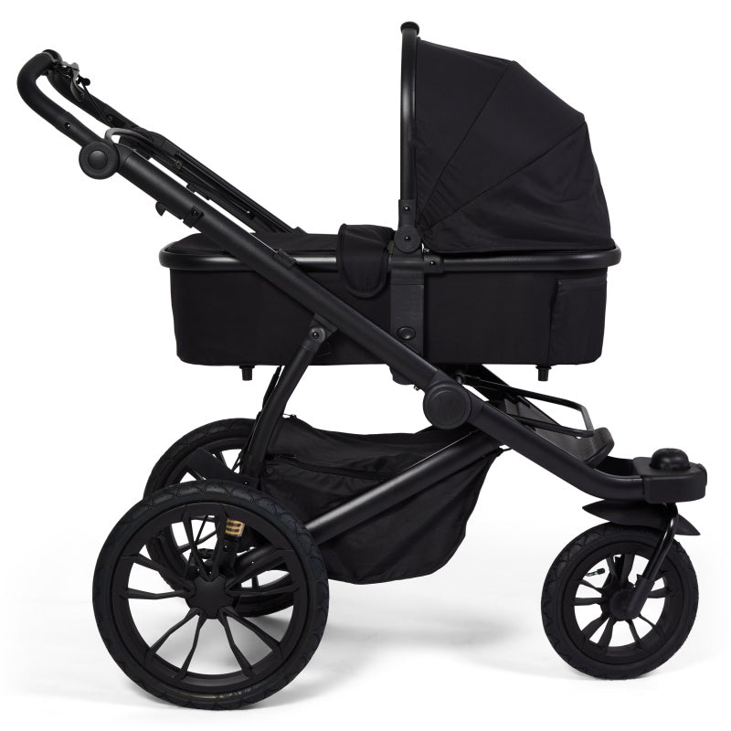 Pre-order Hill All Terrain Jogging Baby Stroller with Carrycot and Reclining Car Seat (Black）