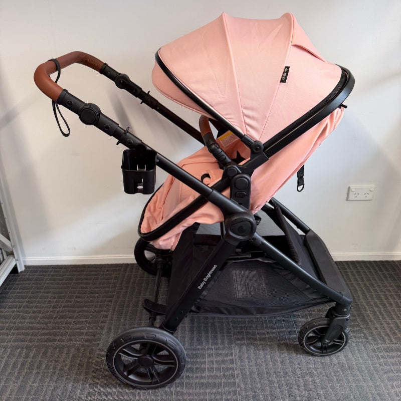 Pre-order Skyra 2-in-1 Newborn Pram & Bassinet Stroller with Car Seat and ISOFIX Base (Pink) - image 4