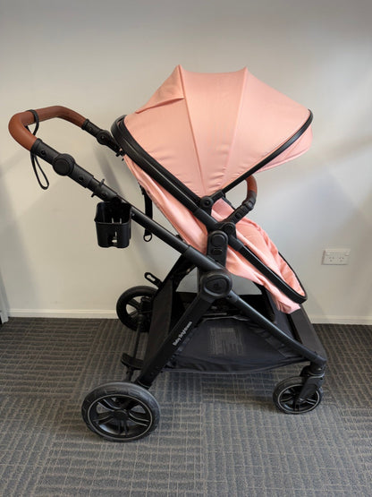 Pre-order Skyra 2-in-1 Newborn Pram & Bassinet Stroller with Car Seat and ISOFIX Base (Pink) - image 3