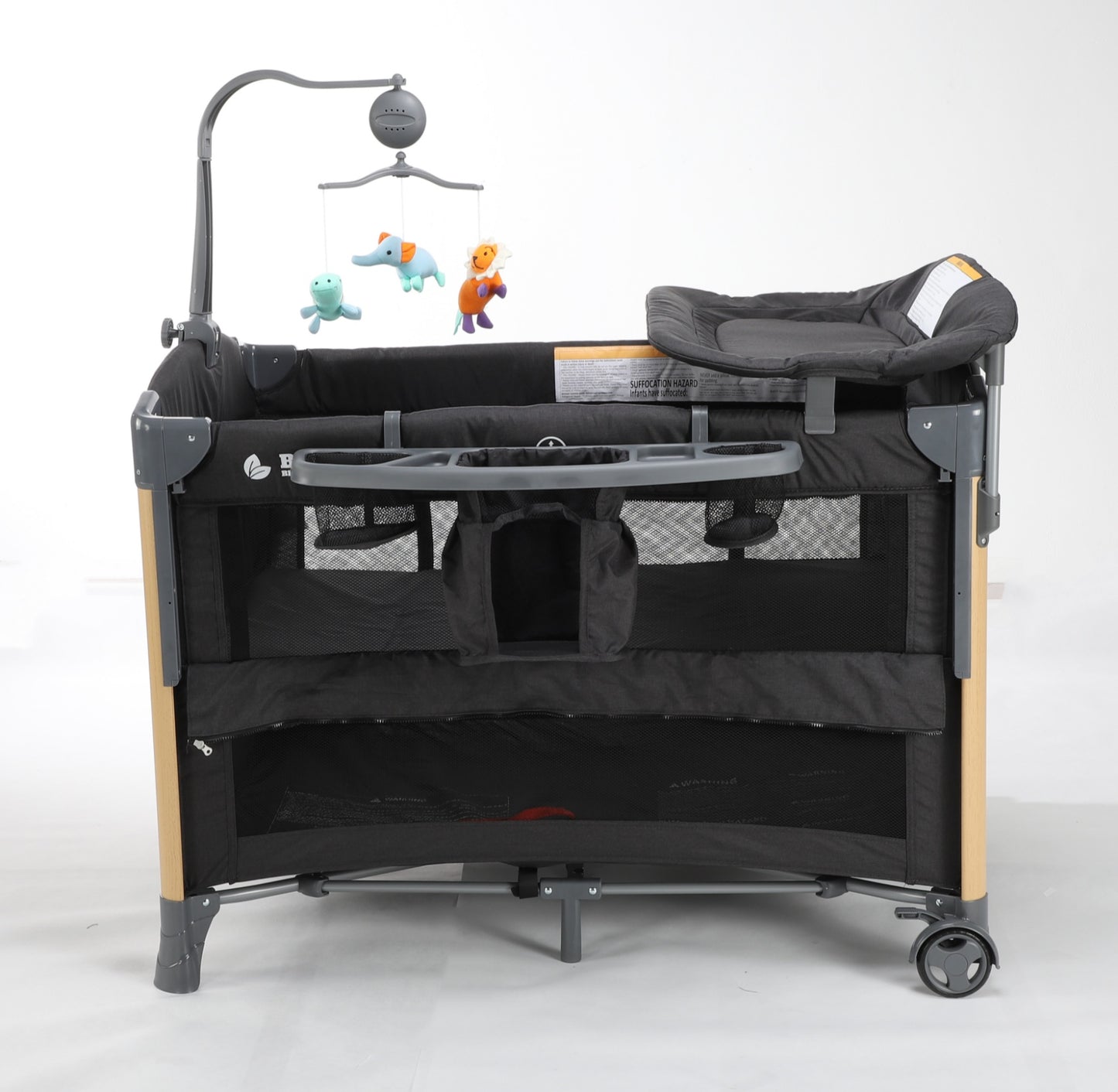 Pre-order Baby Brightness 4 in 1 Portacot Black