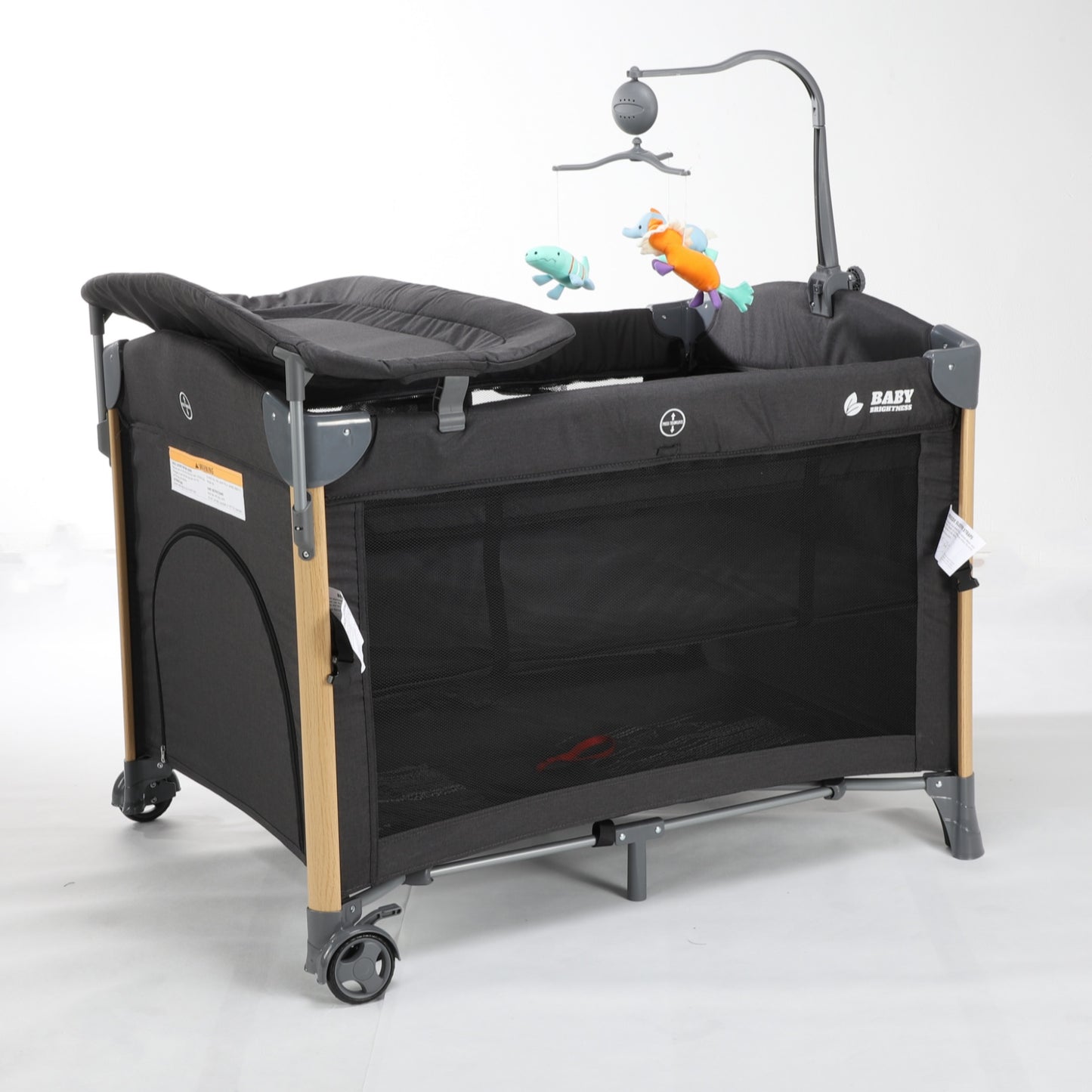 Pre-order Baby Brightness 4 in 1 Portacot Black