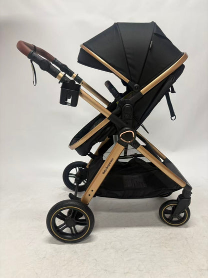 Pre-order Baby Brightness Newborn 4-in-1 Travel System with Bassinet, Capsule, ISOFIX Base & 360° Rotating Car Seat – Grey
