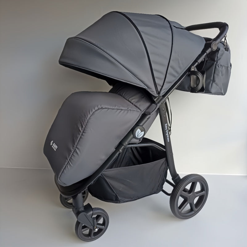 Newborn Pram – Poplar Stroller with Carrycot (Black)