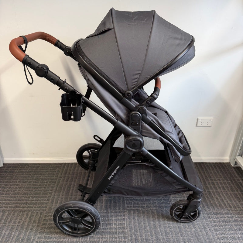 Pre-order Skyra 2-in-1 Newborn Pram & Bassinet Stroller with Car Seat and ISOFIX Base (Grey) - image 4