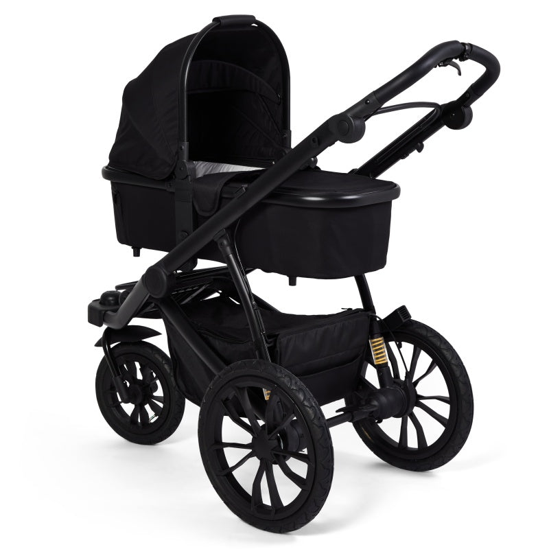 Pre-order Hill All Terrain Jogging Baby Stroller with Carrycot and Reclining Car Seat (Black）
