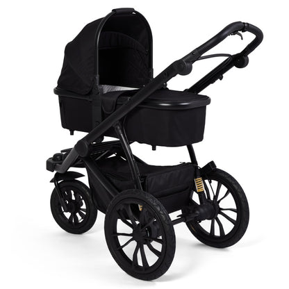 Pre-order Hill All Terrain Jogging Baby Stroller with Carrycot and Reclining Car Seat (Black）
