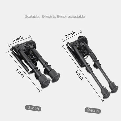 Sniper Hunting Rifle Bipod Sling Swivel Mount Adjustable Legs 15 to 23cm Height