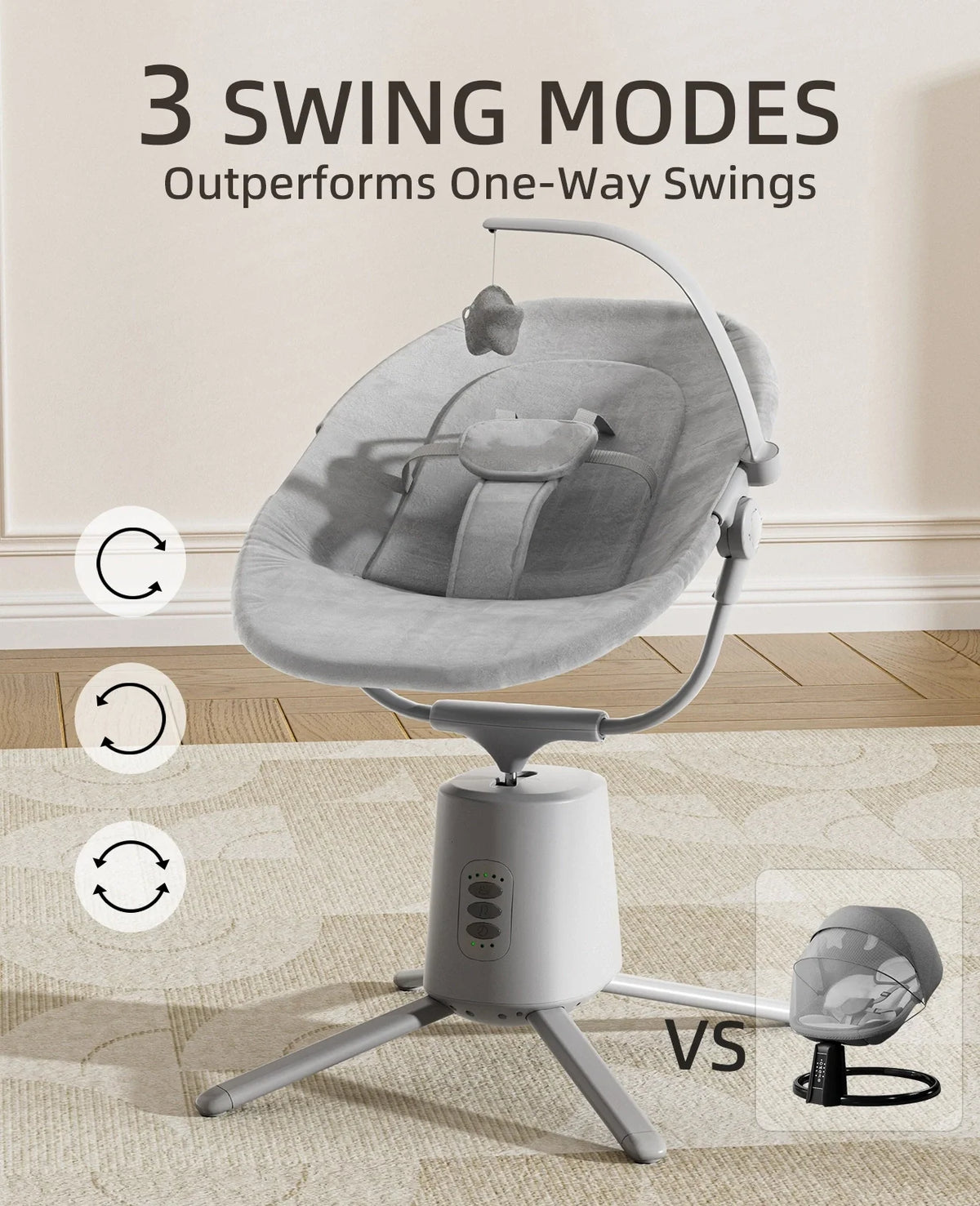 Pre-order Electric Baby Swing - Grey