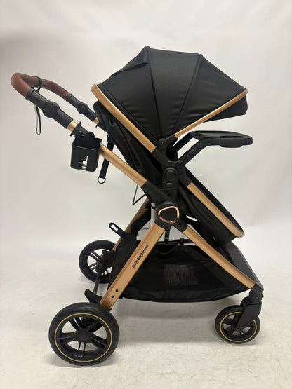 Pre-order Skyra 2-in-1 Newborn Pram & Bassinet Stroller（Black）