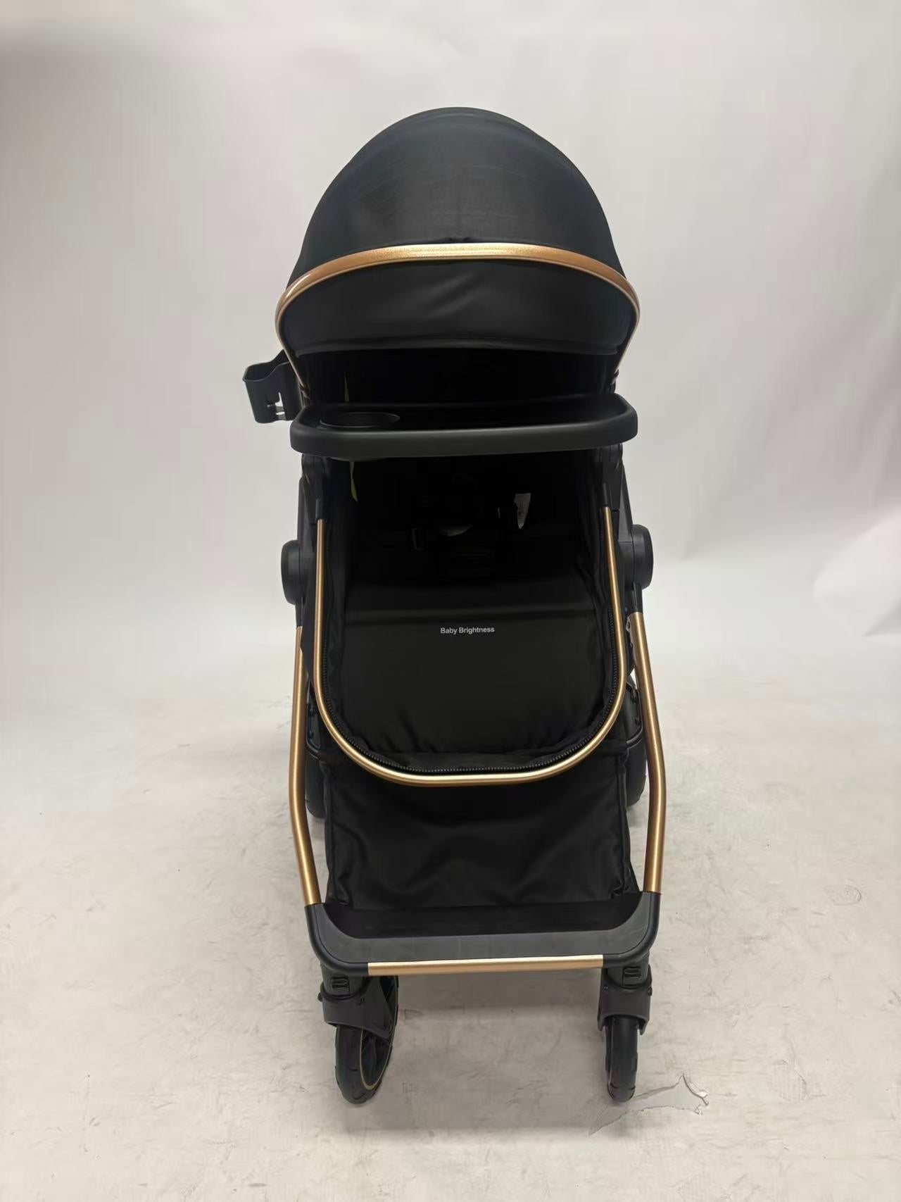 Pre-order Baby Brightness Newborn 4-in-1 Travel System with Bassinet, Capsule, ISOFIX Base & 360° Rotating Car Seat – Grey