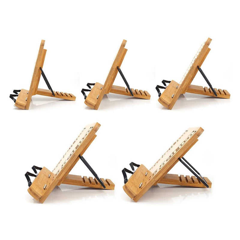 Bamboo Tablet iPad Cookbook Stand Holder Rack