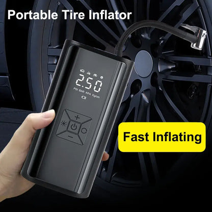 Wireless Digital Tire Inflator Air Pump with LED Light & LCD Display, 150PSI Portable Air Compressor