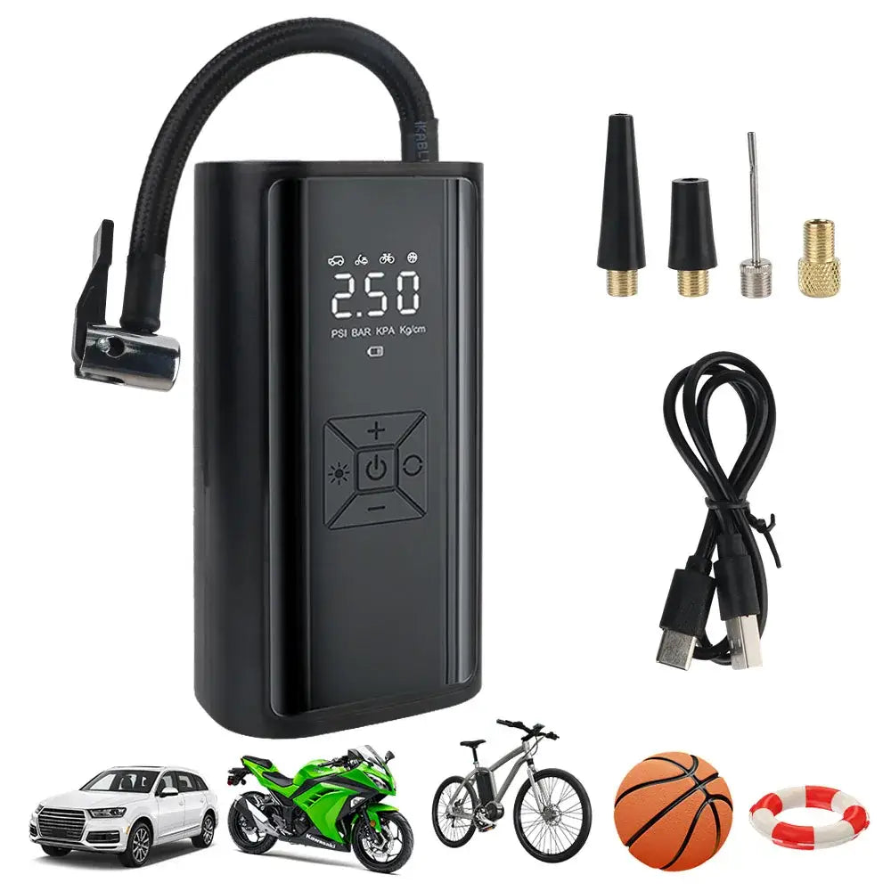 Wireless Digital Tire Inflator Air Pump with LED Light & LCD Display, 150PSI Portable Air Compressor