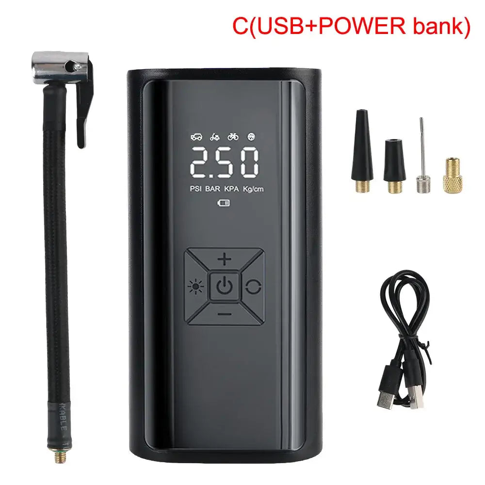 Wireless Digital Tire Inflator Air Pump with LED Light & LCD Display, 150PSI Portable Air Compressor
