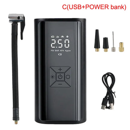 Wireless Digital Tire Inflator Air Pump with LED Light & LCD Display, 150PSI Portable Air Compressor