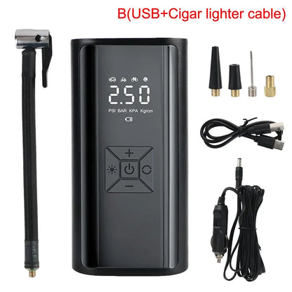 Wireless Digital Tire Inflator Air Pump with LED Light & LCD Display, 150PSI Portable Air Compressor