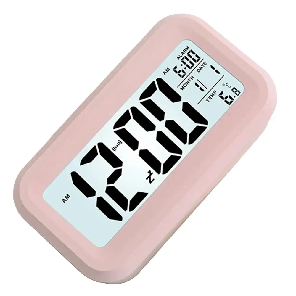 Digital Alarm Clock – Battery Operated with Indoor Temperature & Light Sensor Backlight (3 colors available)