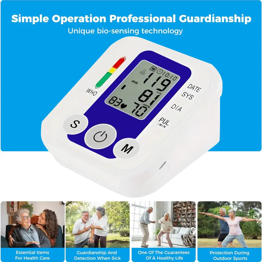 Digital Arm Blood Pressure Test Kit – Automatic BP & Heart Rate Monitor