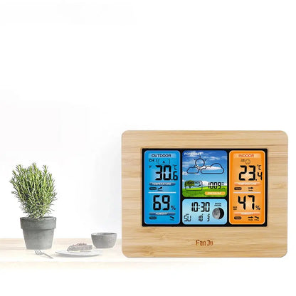 Digital Indoor-Outdoor Weather Station with Clock & Wireless Sensor (2 colours available)