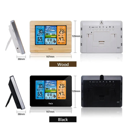 Digital Indoor-Outdoor Weather Station with Clock & Wireless Sensor (2 colours available)