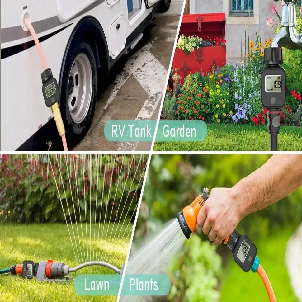 Digital LCD Water Flow Meter for Garden Irrigation (2 models available)