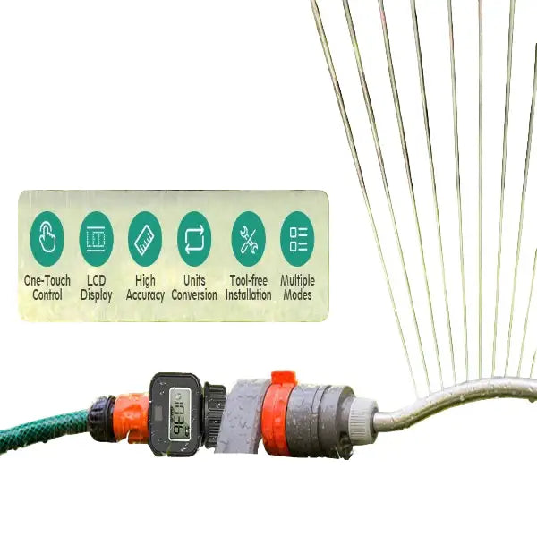Digital LCD Water Flow Meter for Garden Irrigation (2 models available)