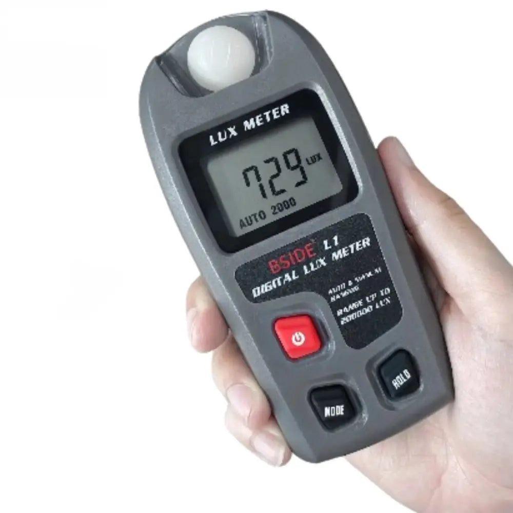 Digital Lux Meter 0–200,000 Lux Light Tester