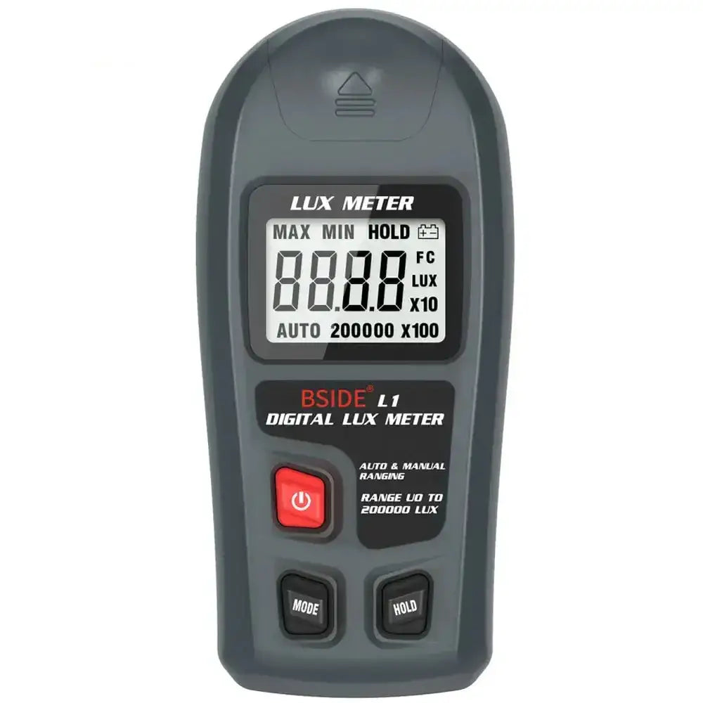 Digital Lux Meter 0–200,000 Lux Light Tester