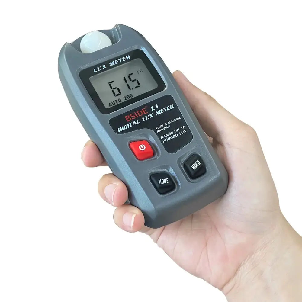 Digital Lux Meter 0–200,000 Lux Light Tester