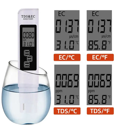 Digital pH & TDS/EC Water Quality Tester