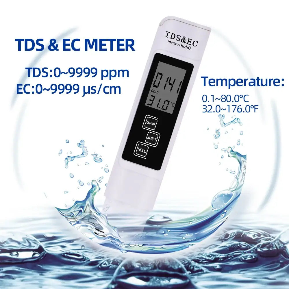 Digital pH & TDS/EC Water Quality Tester