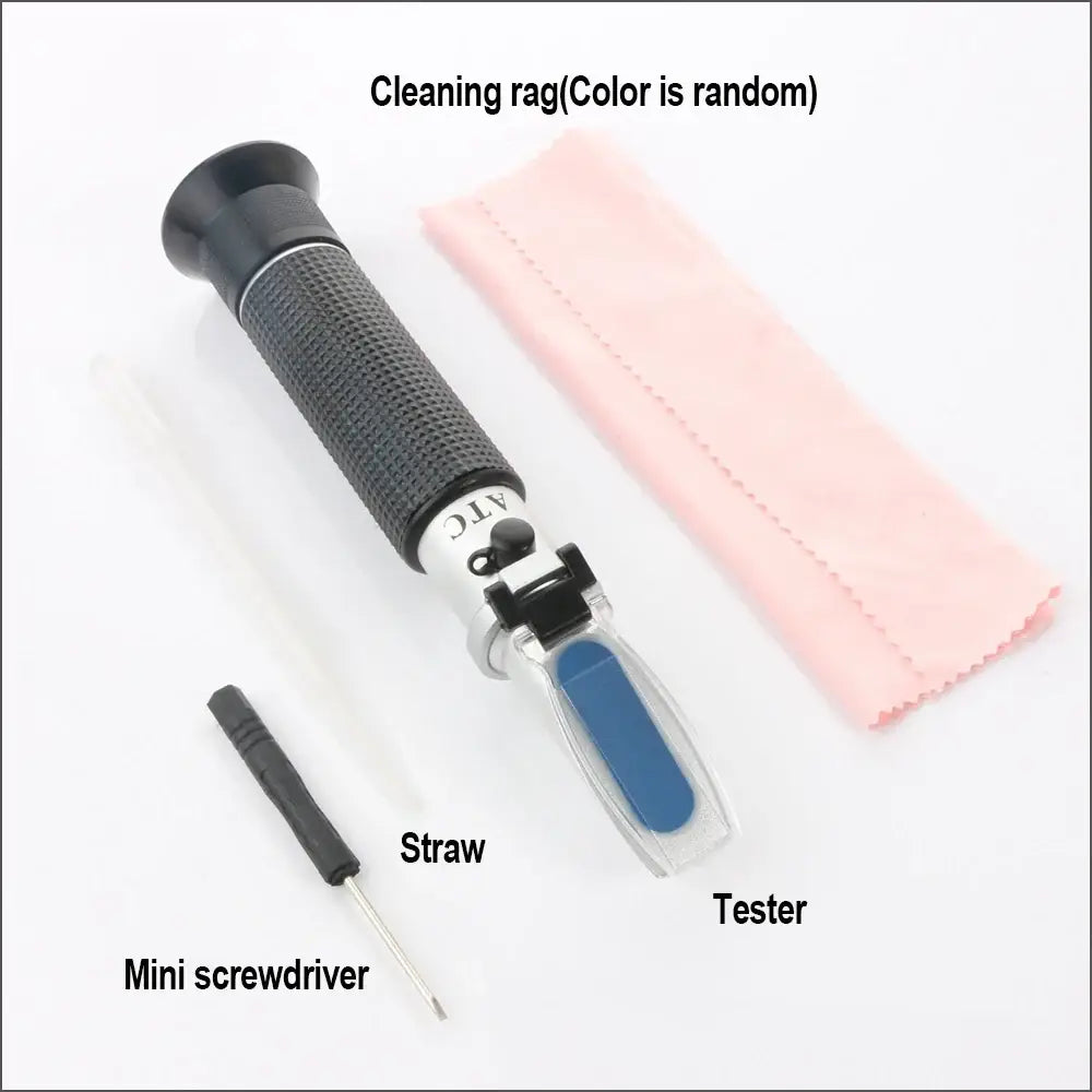 Digital Refractometer 0–80% Brix/Alcohol/Glycol Portable Handheld ATC Meter