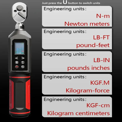 Digital Torque Wrench 0.15–100 N·m with LED & Buzzer Alerts (different models available)