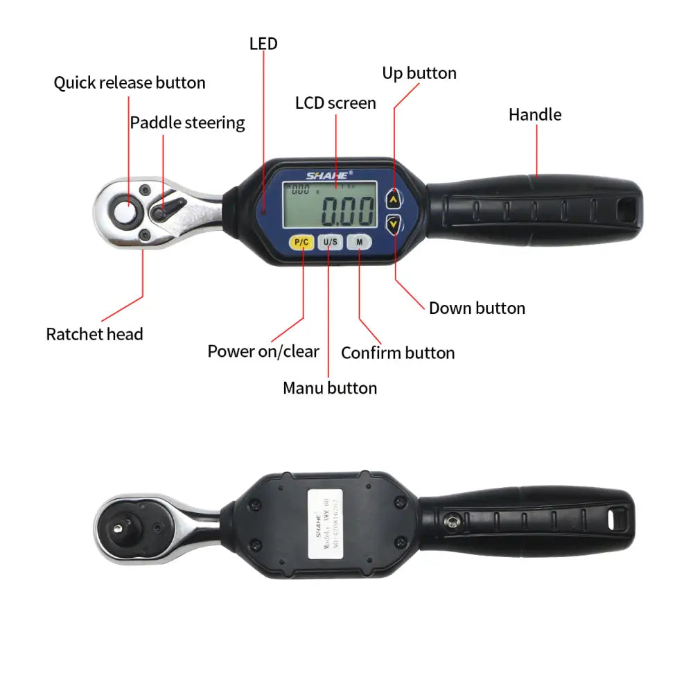 Digital Torque Wrench (1/4″, 3/8″, 1/2″) (different models available)