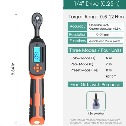 Digital Torque Wrench 1.5–340 N·m (±2% Accuracy) (different models available)