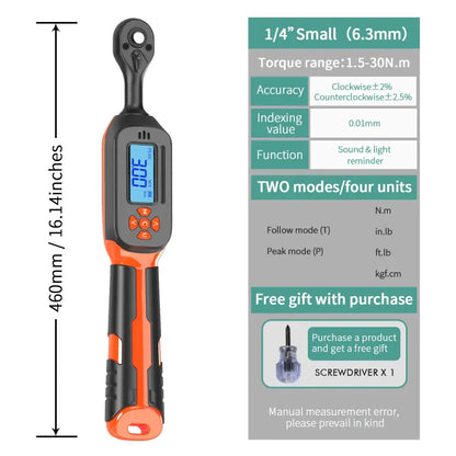 Digital Torque Wrench 1.5–340 N·m (±2% Accuracy) (different models available)