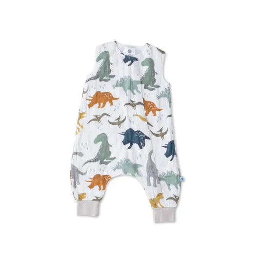 Little Unicorn Cotton Muslin Sleep Romper - Dino Friends - Babyonline