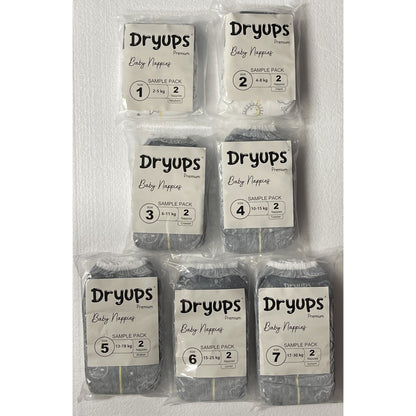 Sample Pack - Dryups Premium Nappies (2pcs)