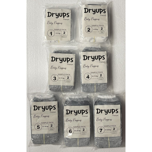 Sample Pack - Dryups Premium Nappies (2pcs)