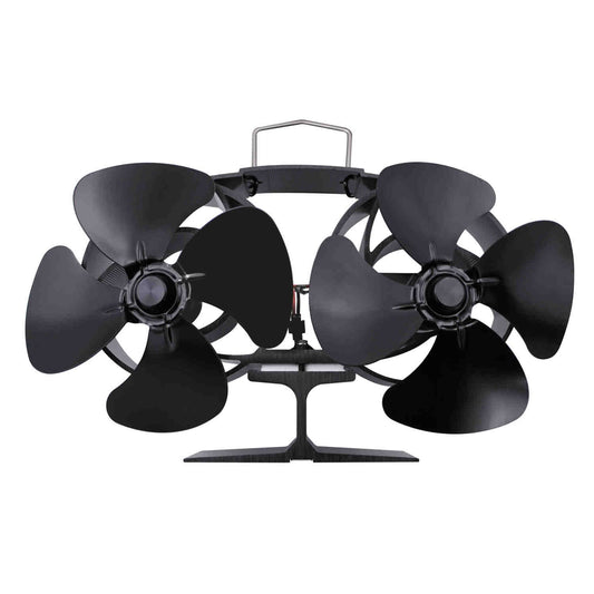 Two Heads Stove Fan Wood Log Burner Fireplace