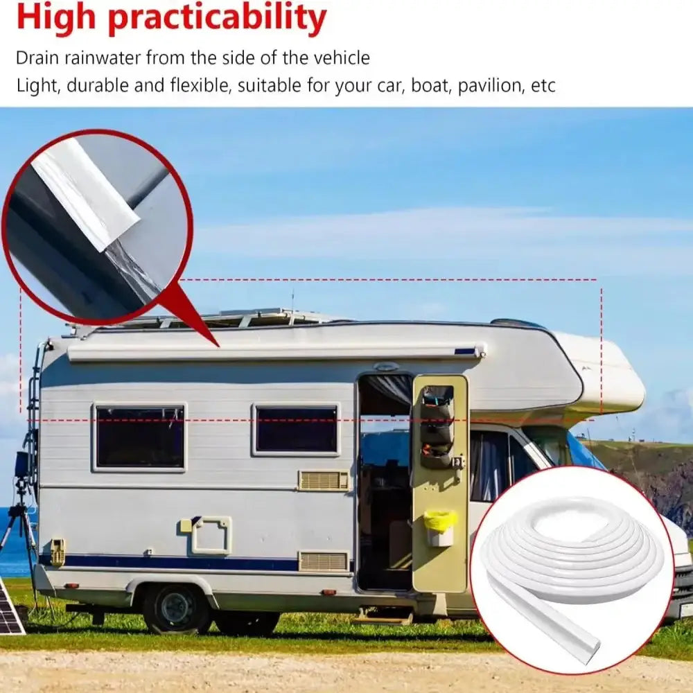 Drip-Stop Mini Gutter – Caravan & RV Rain Guard Strip (different sizes available)