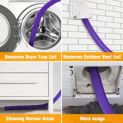 Dryer Vent Cleaner Kit & Lint Remover Hose Attachment for V6–V15 Vacuum Cleaners